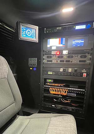 Weather Display inside Storm Chaser vehicle